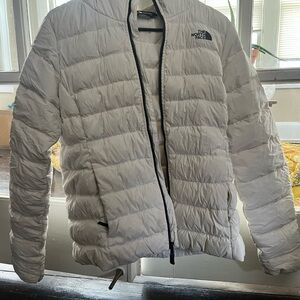 The North Face Light Gray Puffer Jacket